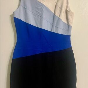 White House Black Market Blue and Black Mini Dress